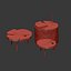 Set of coffee tables from the stump and slab