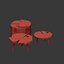 Set of coffee tables from the stump and slab