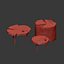 Set of coffee tables from the stump and slab