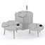 Set of coffee tables from the stump and slab