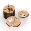Set of coffee tables from the stump and slab