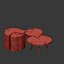 Set of coffee tables from the stump and slab