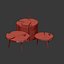 Set of coffee tables from the stump and slab