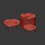 Set of coffee tables from the stump and slab