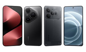 Realme Neo7 Turbo Black And Huawei Pura 80 Pro Black 3D model