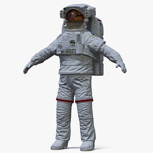 Spacesuit Extravehicular Mobility Unit EMU Rigged for Cinema 4D 3D model