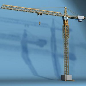 3d model liebherr tower crane