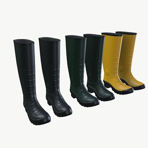 3D model rubber boots