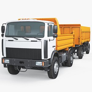 dump truck trailer 3D model