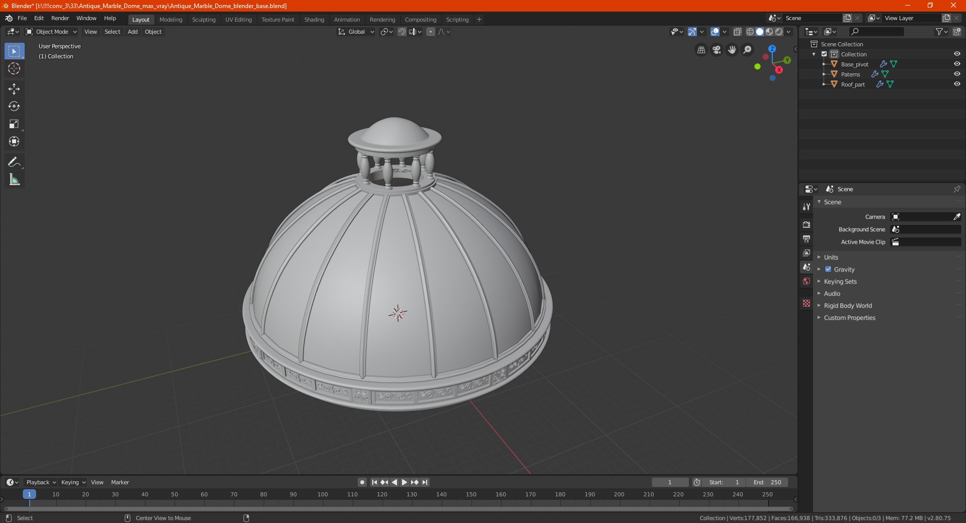 3D antique marble dome model https://p.turbosquid.com/ts-thumb/kR/uqLZTU/8dCuXLIS/antiquemarbledome3dsmodel019/jpg/1598283474/1920x1080/fit_q87/1d741f4c1a8f0fc9ae5c08f8366473f4f88895dd/antiquemarbledome3dsmodel019.jpg
