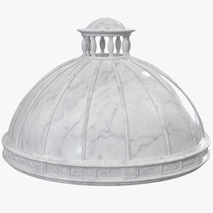 3D antique marble dome model