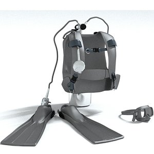 3D laos Dive Equipment model