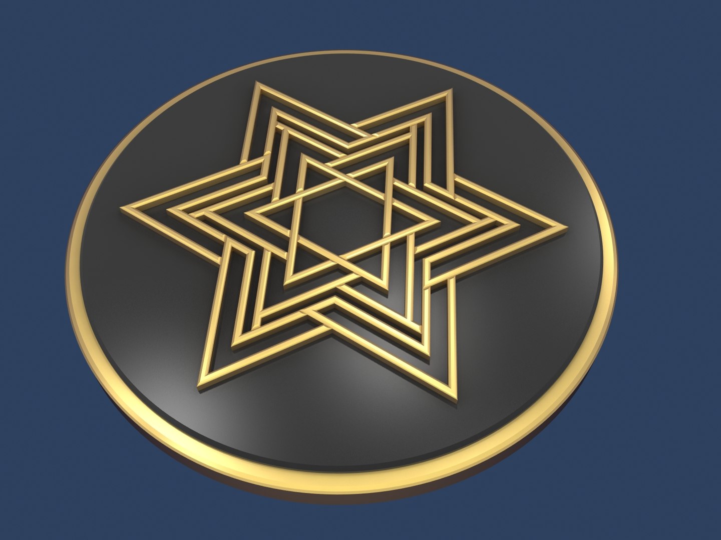 3D star david medallion model - TurboSquid 1416499