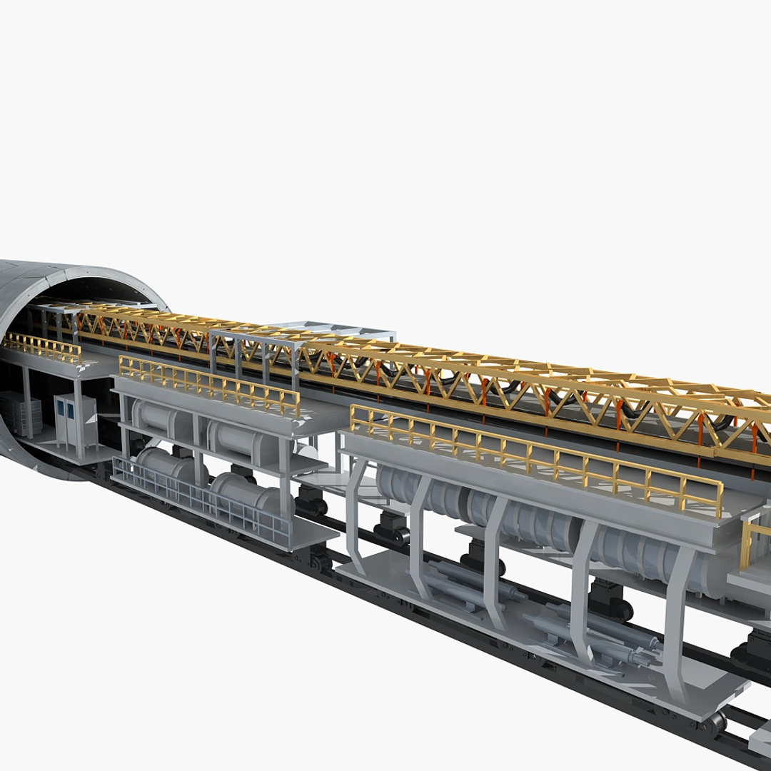 Tunnel boring machine tbm 3D model - TurboSquid 1380738