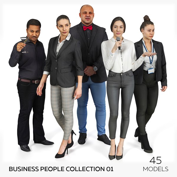 3D Business People Collection 01 - 45 models model