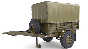 Cover Military Cargo Trailer 34 3D model