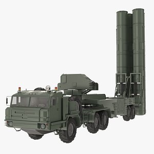 S-400 Triumf Launch Vehicle Battle Position 3D model