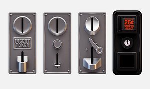 Retro Coin Token Slot Facades