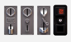 Retro Coin Token Slot Facades