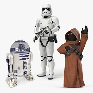 3D model Rigged Star Wars Characters Collection