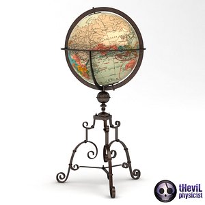 antique globe 3d model