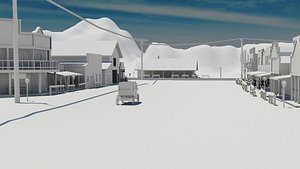 old west town 3d model