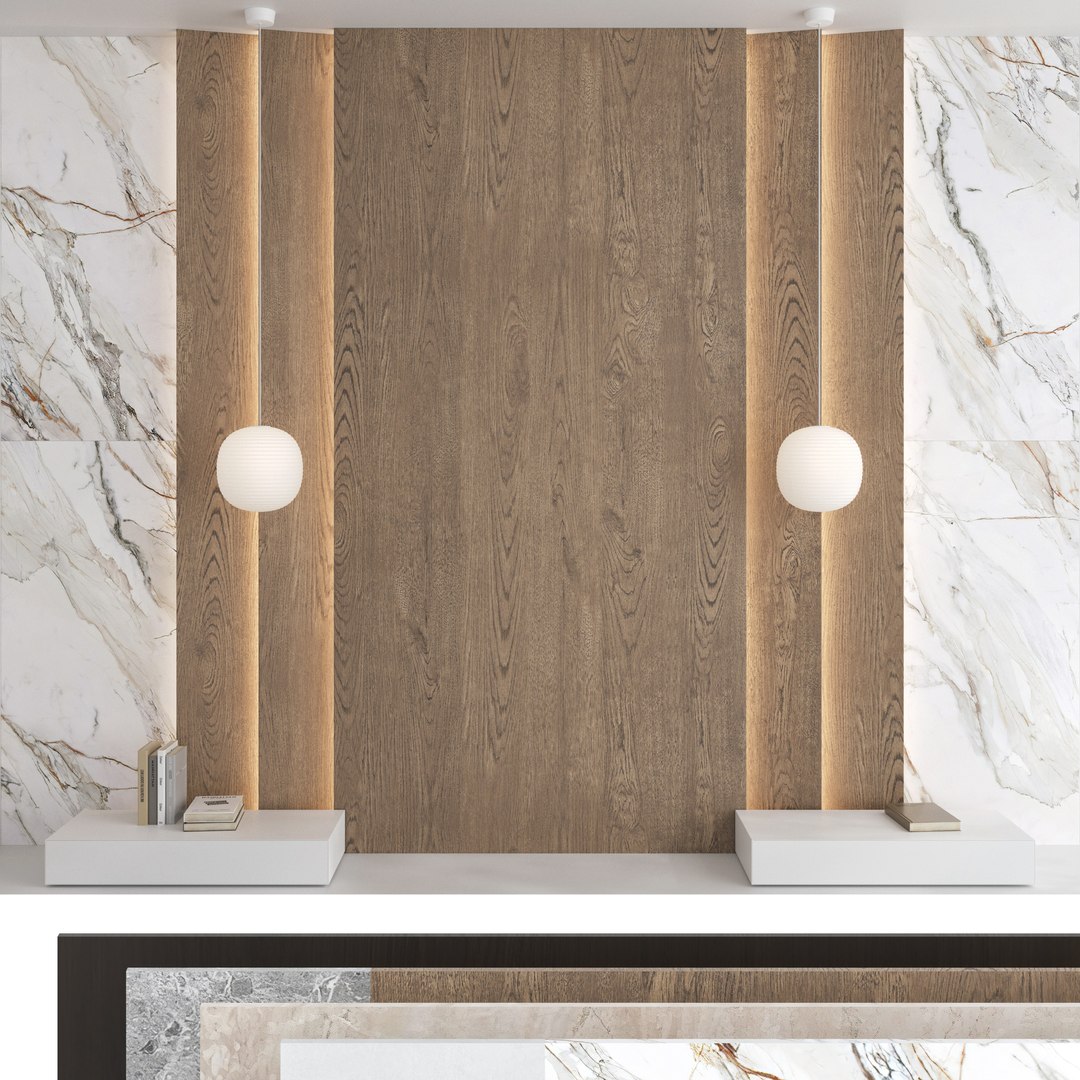 3D Decorative Wall Panel Set 82 Model - TurboSquid 1951159