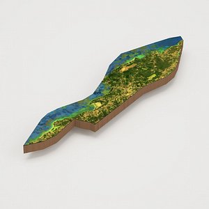 Anguilla Realistic 3D Terrain Map