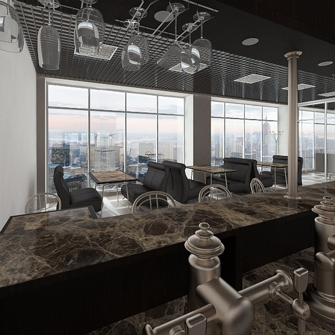 3d Bar Interior