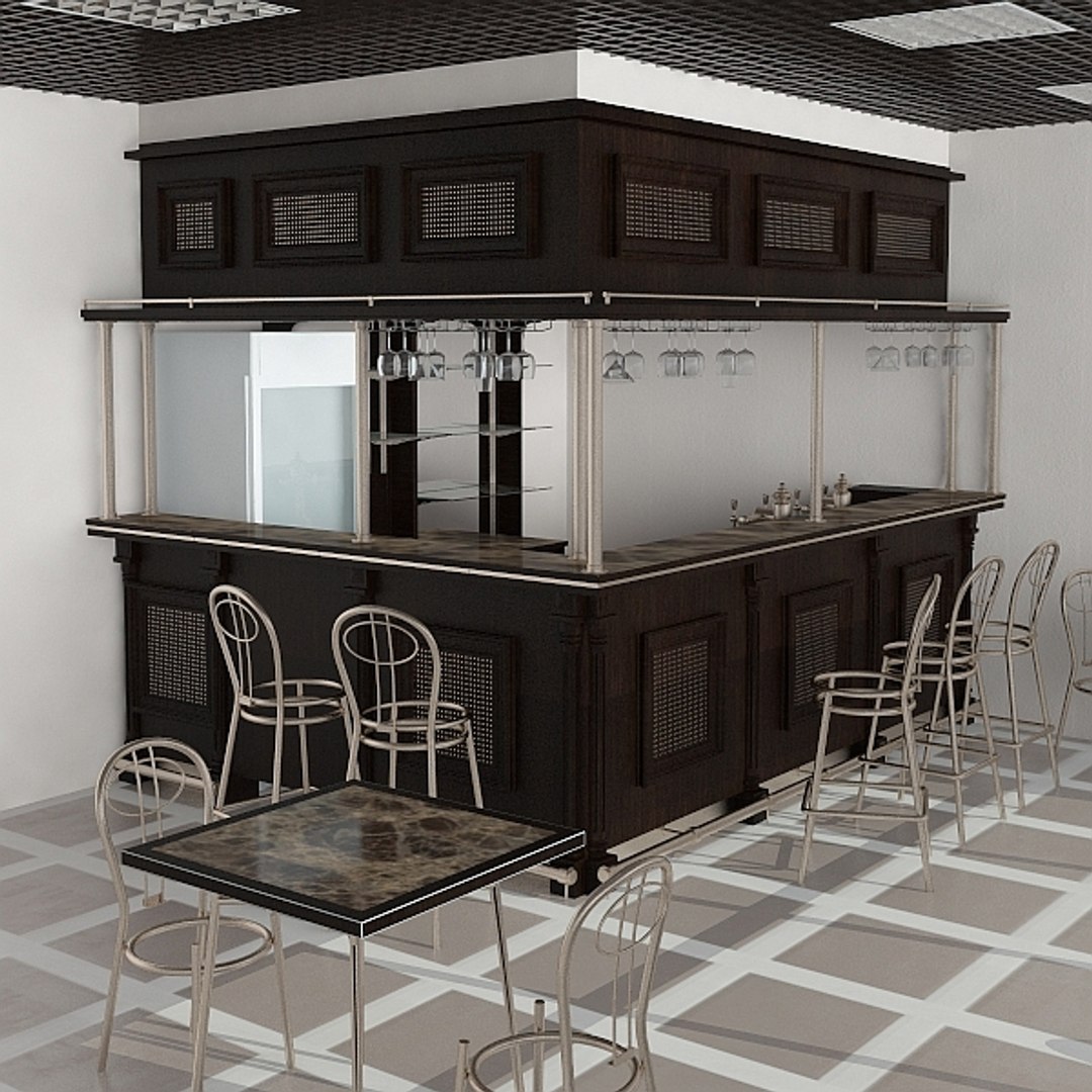 3d Bar Interior