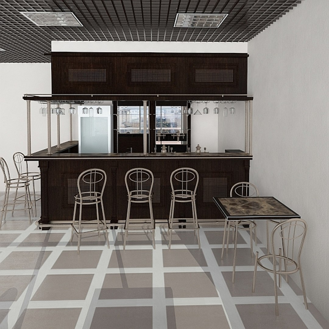 3d Bar Interior