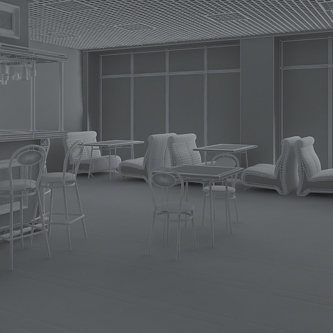 3d Bar Interior