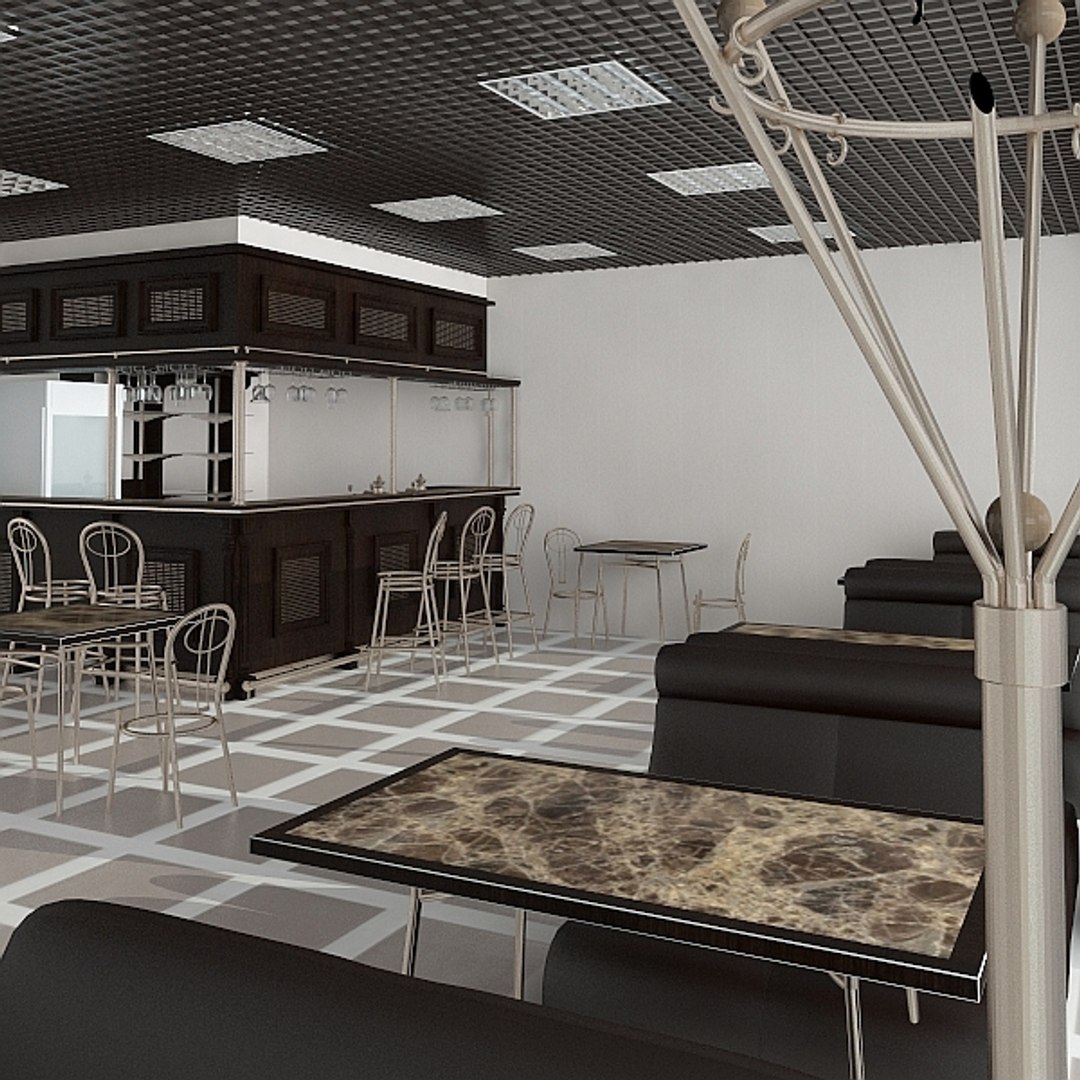 3d Bar Interior