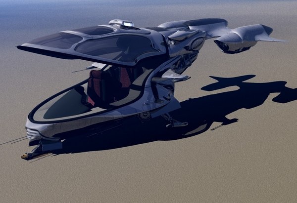 3d Scifi Vehicles Flying Model