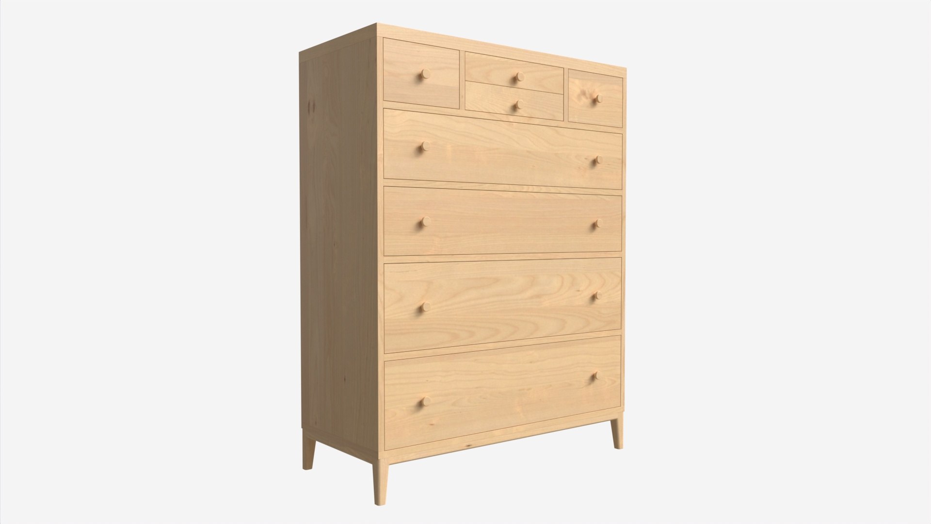 3D Model Chest Tall 8drawer Ercol Salina TurboSquid 2010923