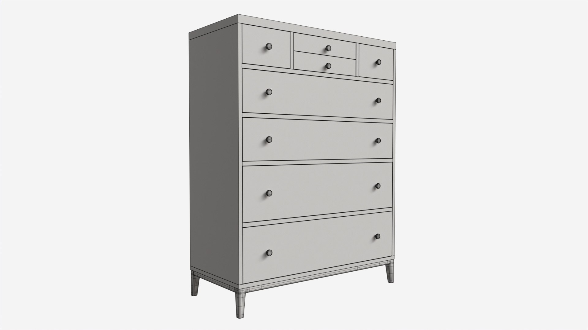 3D Model Chest Tall 8drawer Ercol Salina TurboSquid 2010923