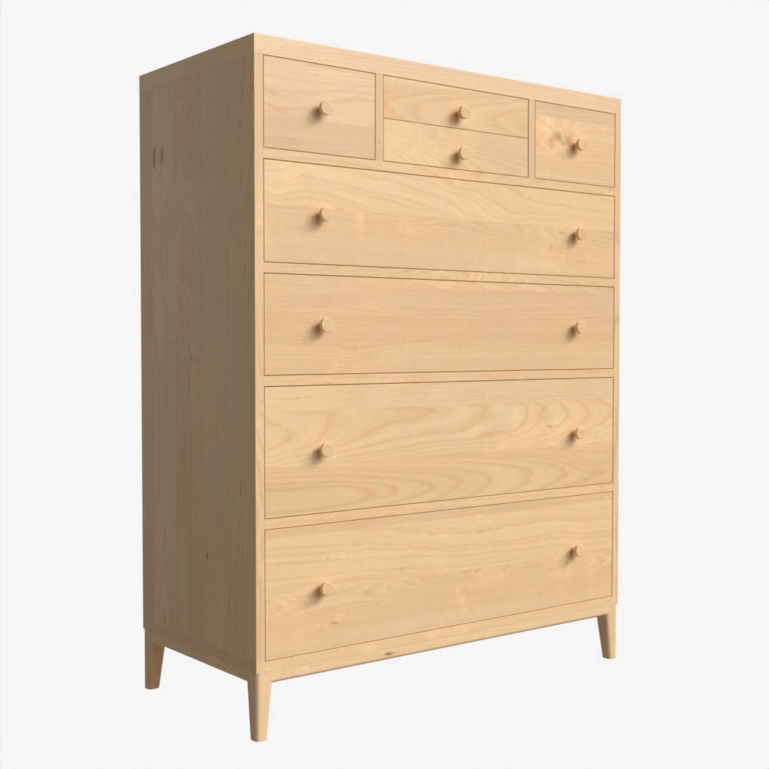 3D Model Chest Tall 8drawer Ercol Salina TurboSquid 2010923