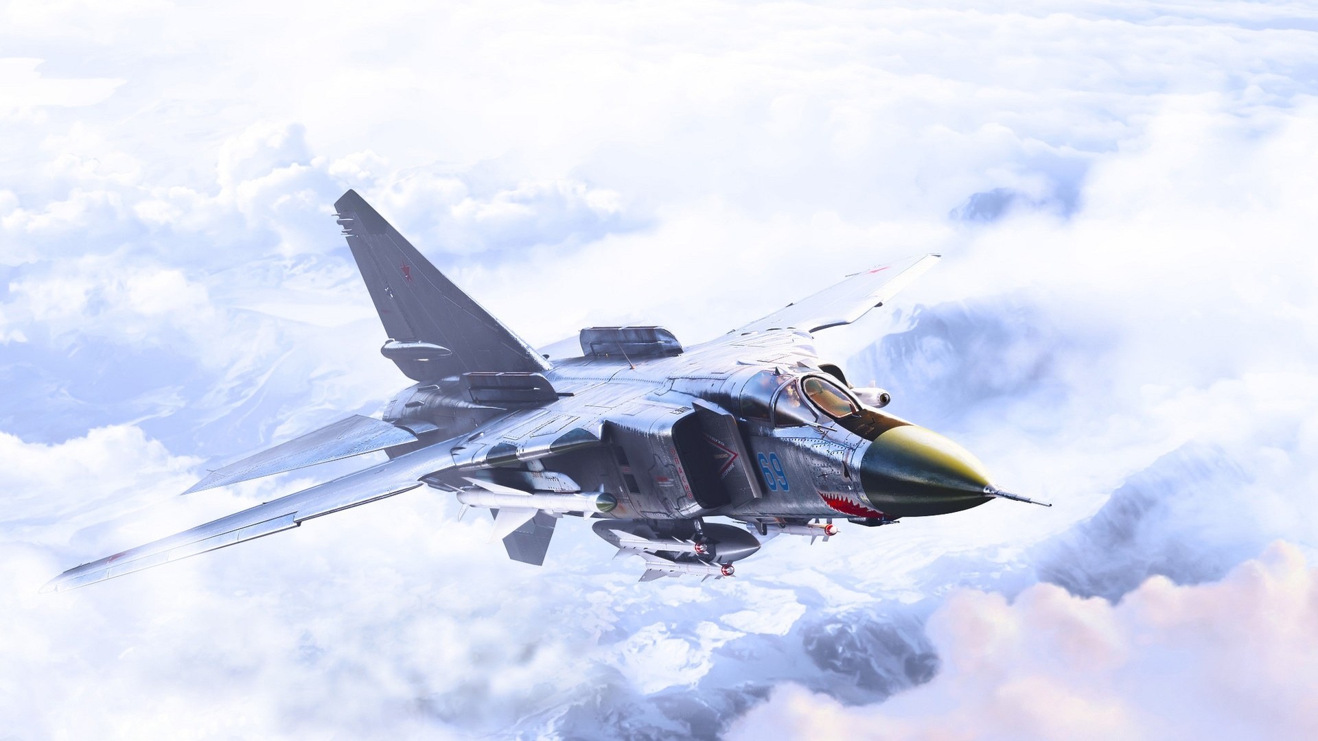 Mikoyan Gurevich MiG-23 Model - TurboSquid 1985842, image size:1920x1080