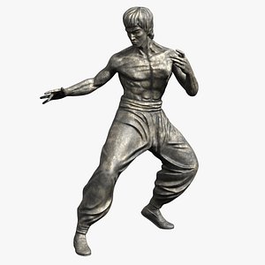 3d bruce lee statue model
