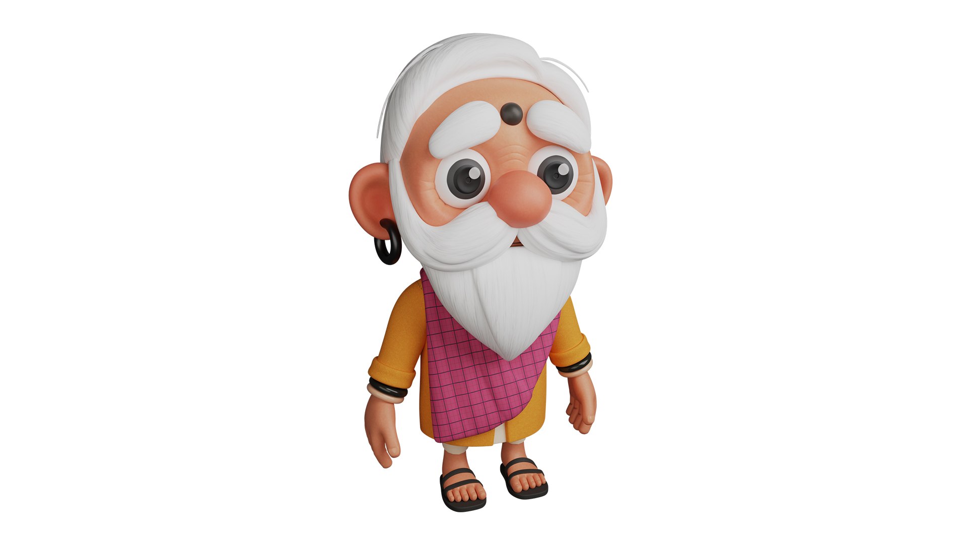 3D Baba Ji Cartoon Character 3d Model Model - TurboSquid 2230501