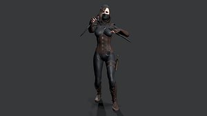 3D model Dagger girl