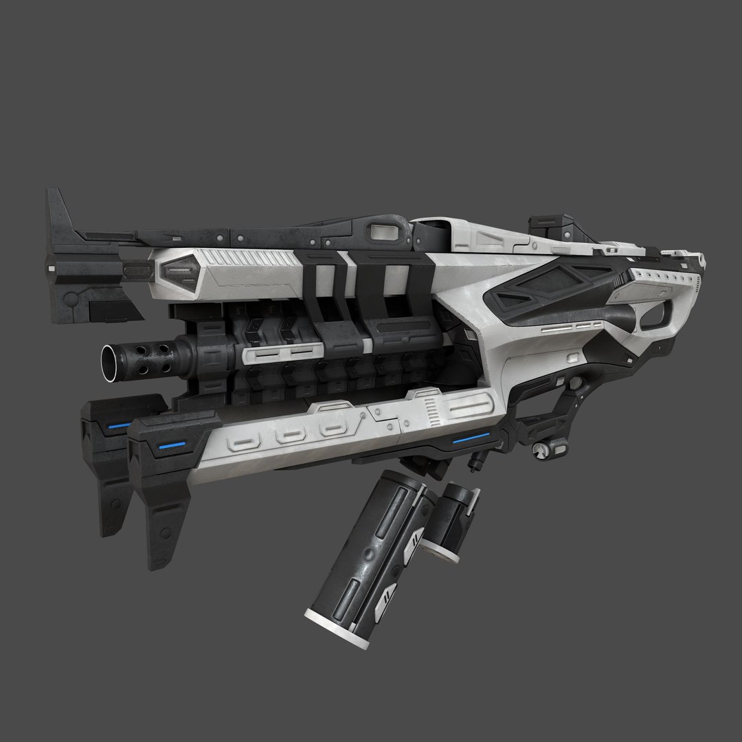 3d Model Of Sci-fi Gun