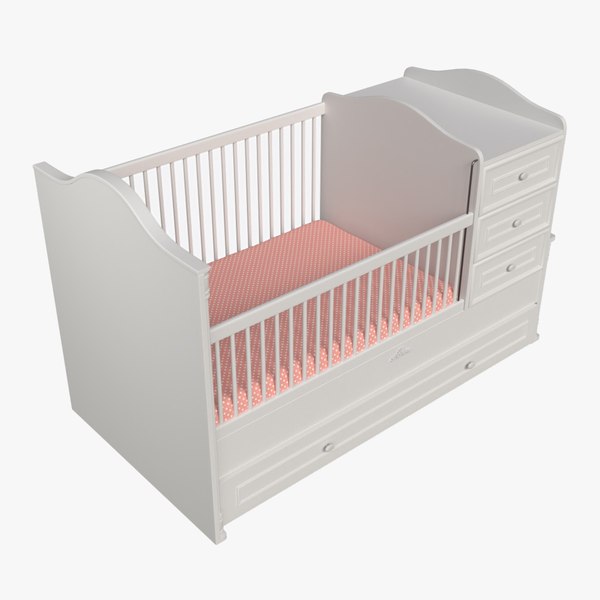 3D Cilek Romantic Convertible Baby Bed model