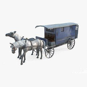 3D Big old carriage model