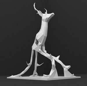 Abstract Deer 3D PRINT READY
