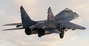 Russian Fighter Jet Mikoyan MiG-29UB Fulcrum B or C Tandem