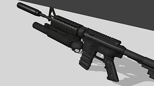 3d 3ds m4a1 assault rifle