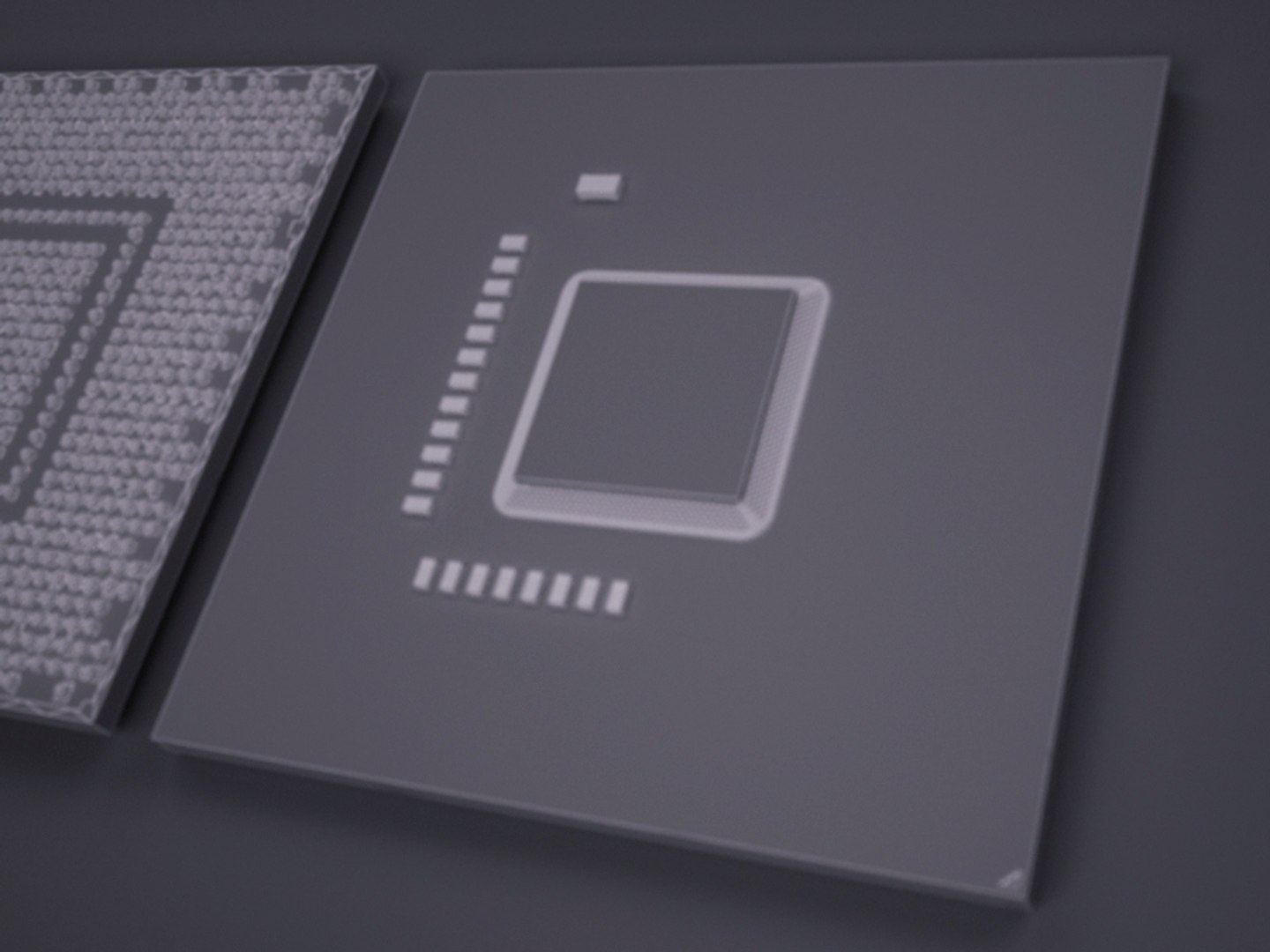 3d Model Of Processor Gpu
