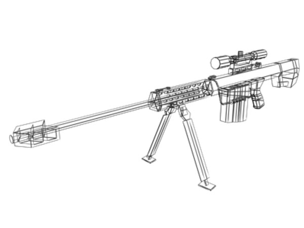 m82 sniper rifle 3d model