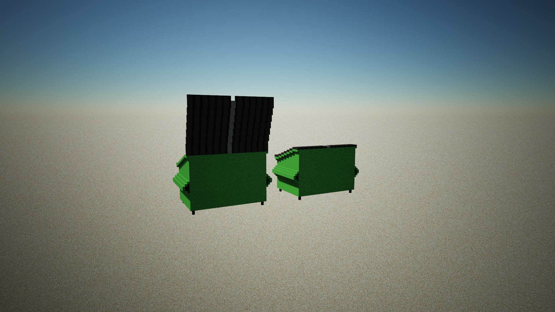 3D Dumpster Voxel Model - TurboSquid 1838250